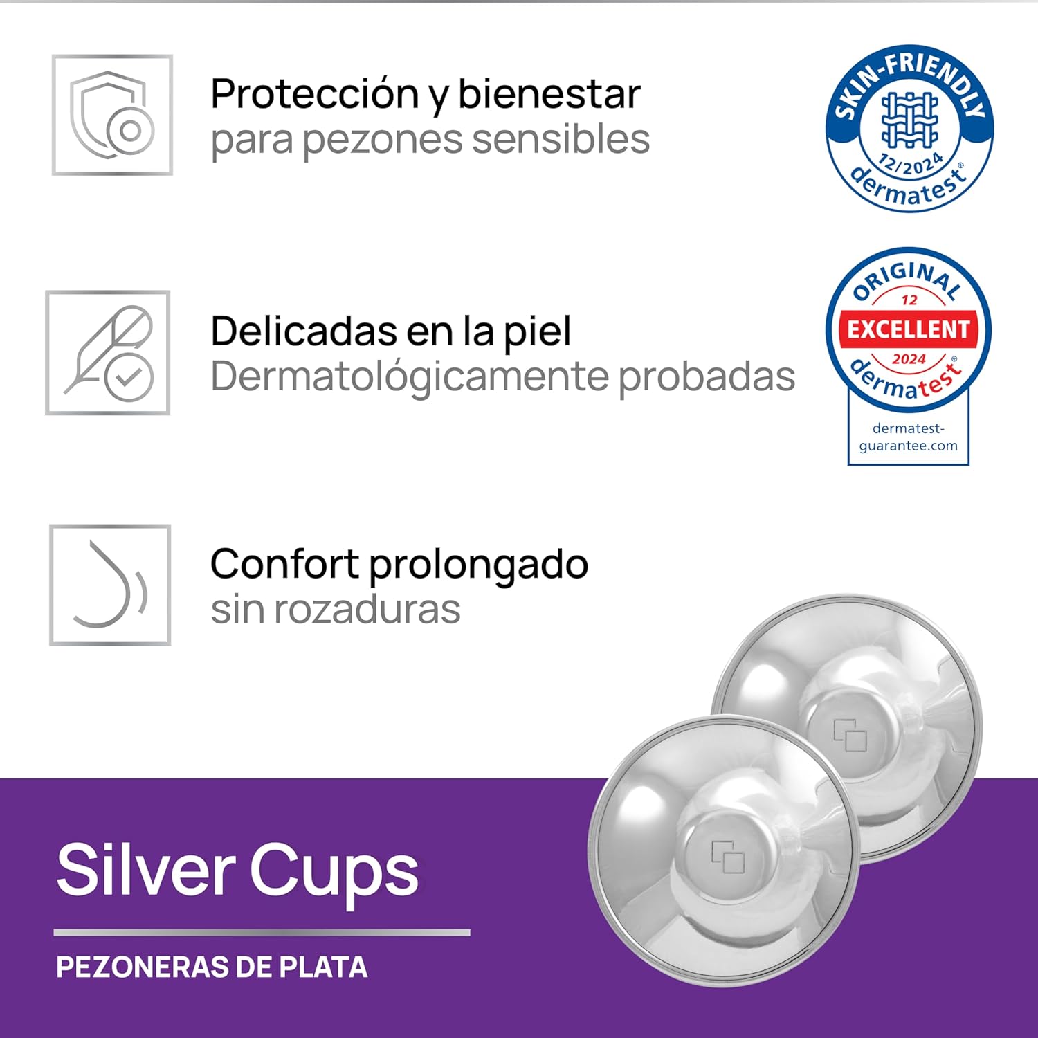 Thumbnail 1 de COVERbasics Pezoneras en Plata SilverCups
