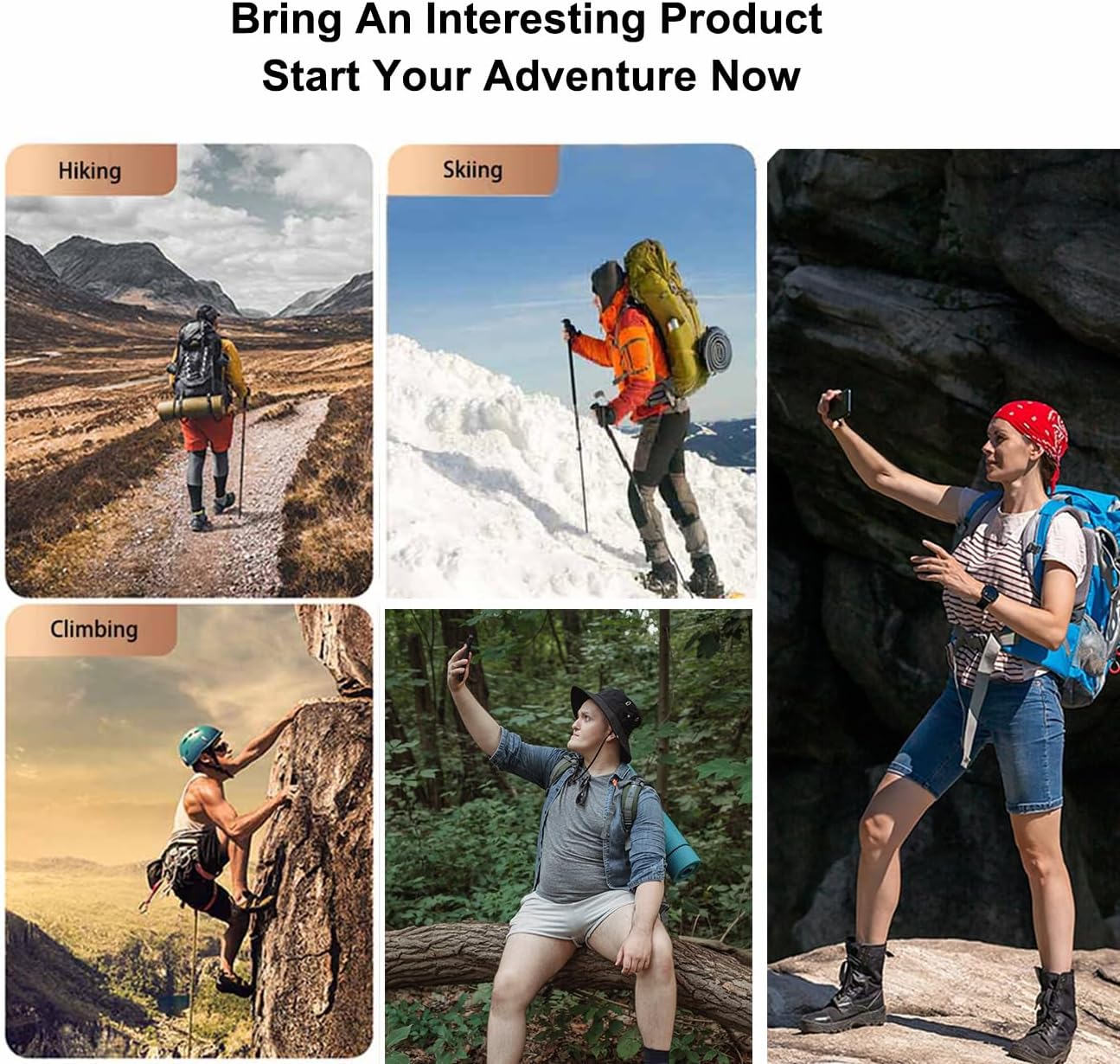 Thumbnail 6 de TOOLIN Phone Holder for Backpack Strap – 360° Rotating Clip