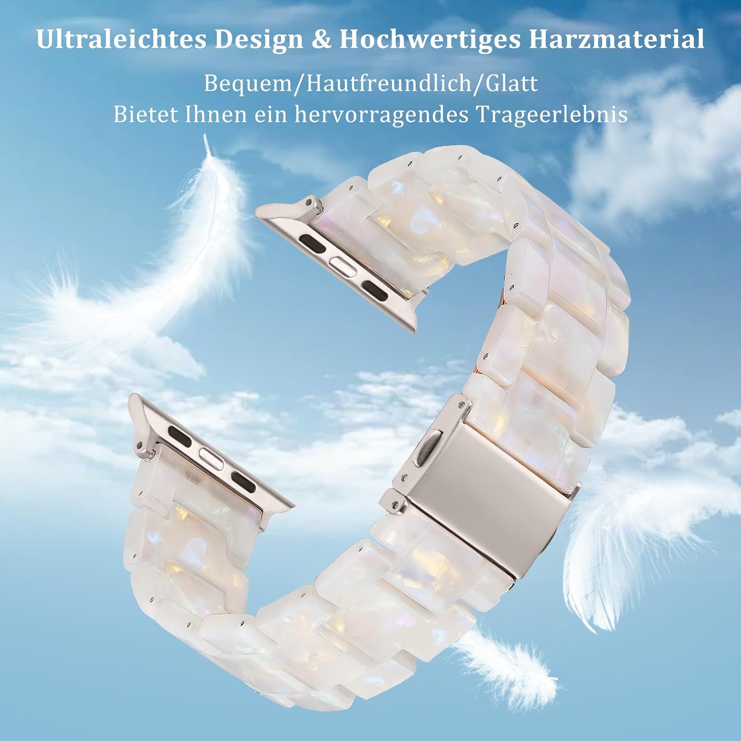 Detalle 2 de V.R.HOPE Modern Lightweight Resin Watch Band 44mm