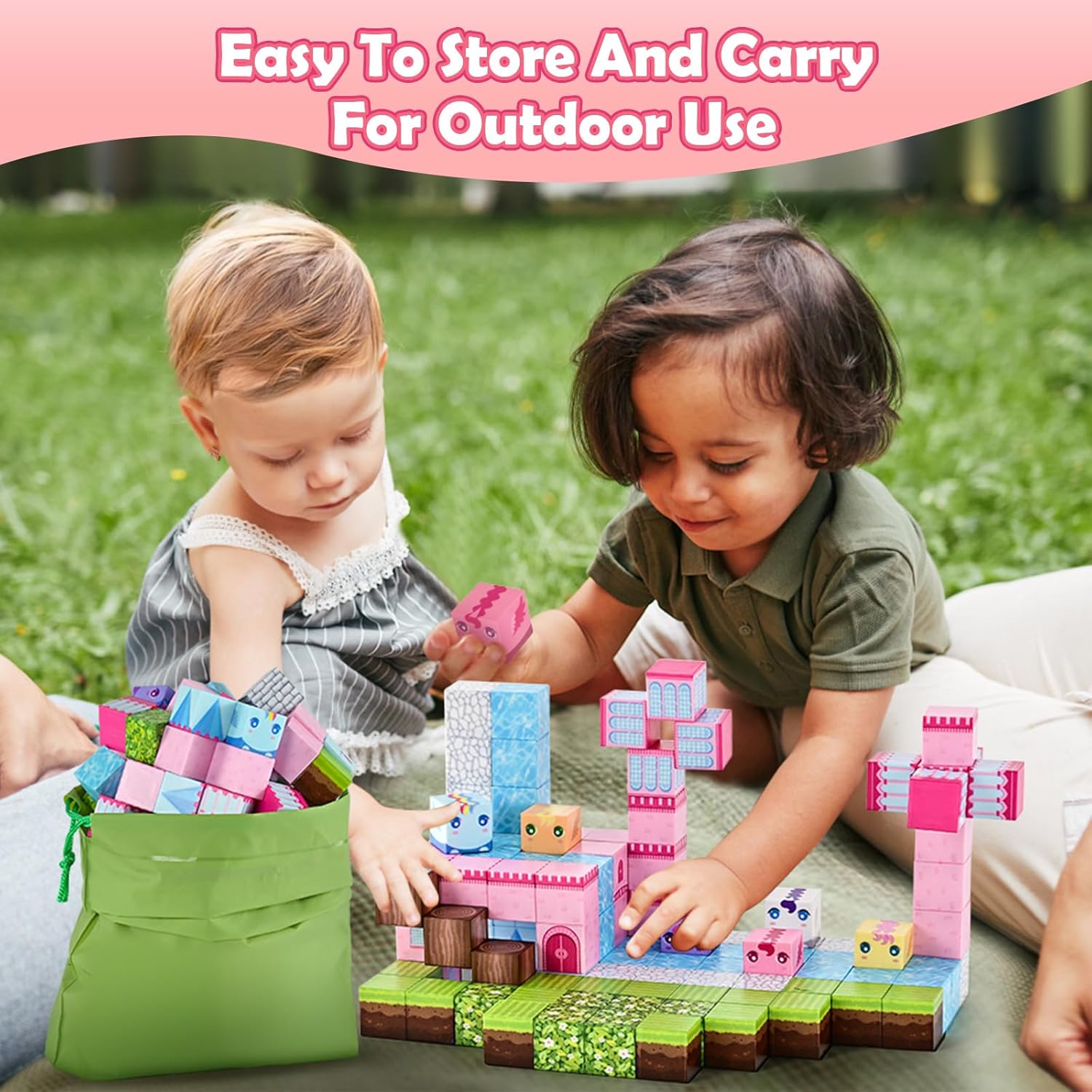 Detalle 1 de 100pcs Magnetic Castle Building Set for Kids 🧩