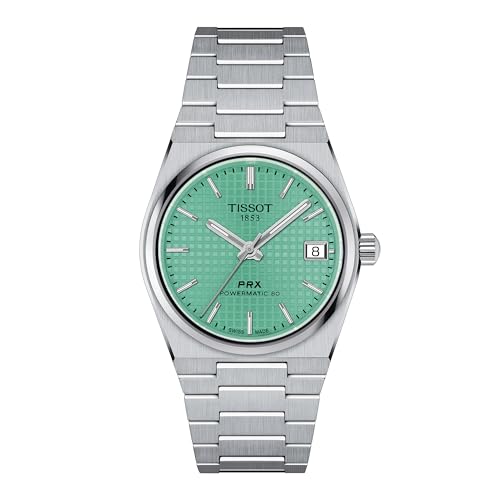 Detalle de Montre Tissot PRX Autoquée pour Femmes - Élégance Swiss Made et Powermatic 80