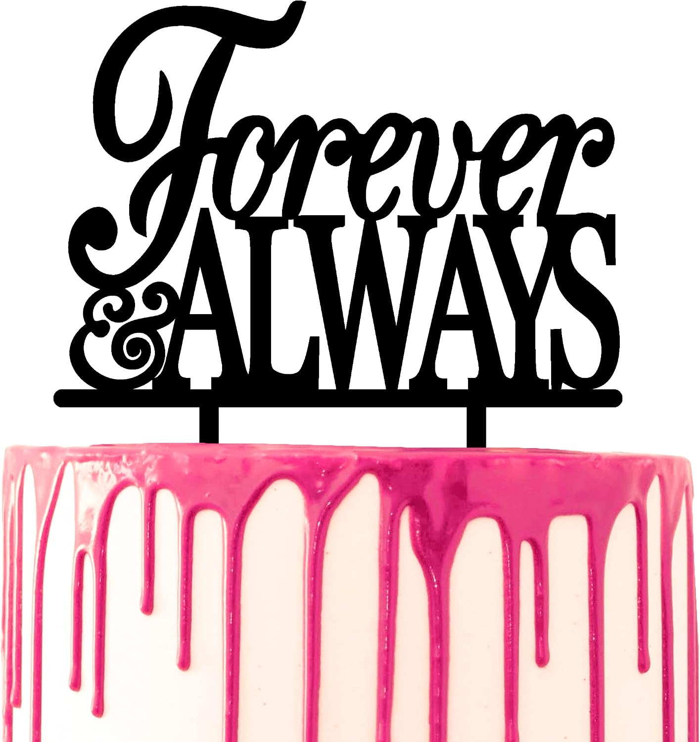 Detalle de CARISPIBET Forever & Always Acrylic Cake Topper