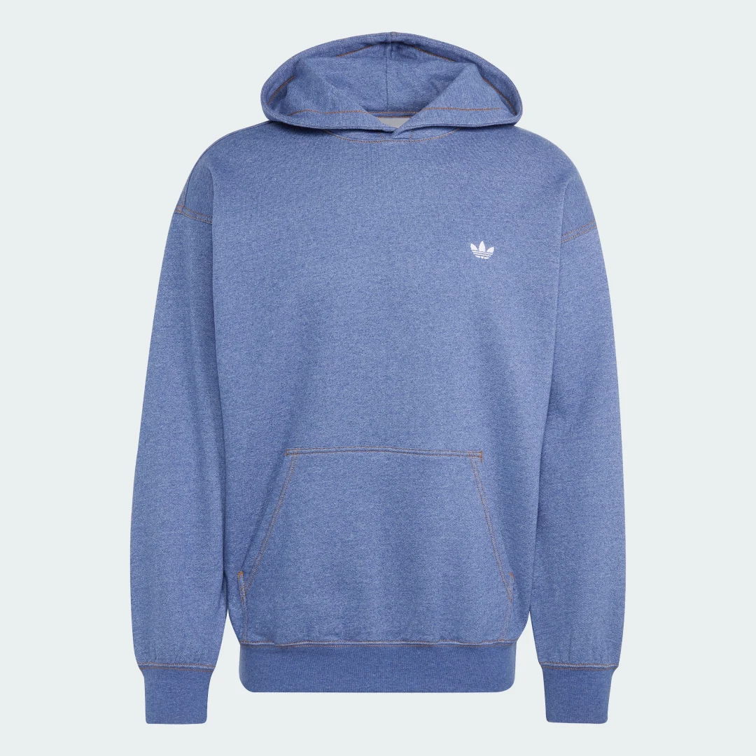 Detalle 2 de Sudadera con capucha Trefoil Essentials jaspeada de corte holgado – Adidas