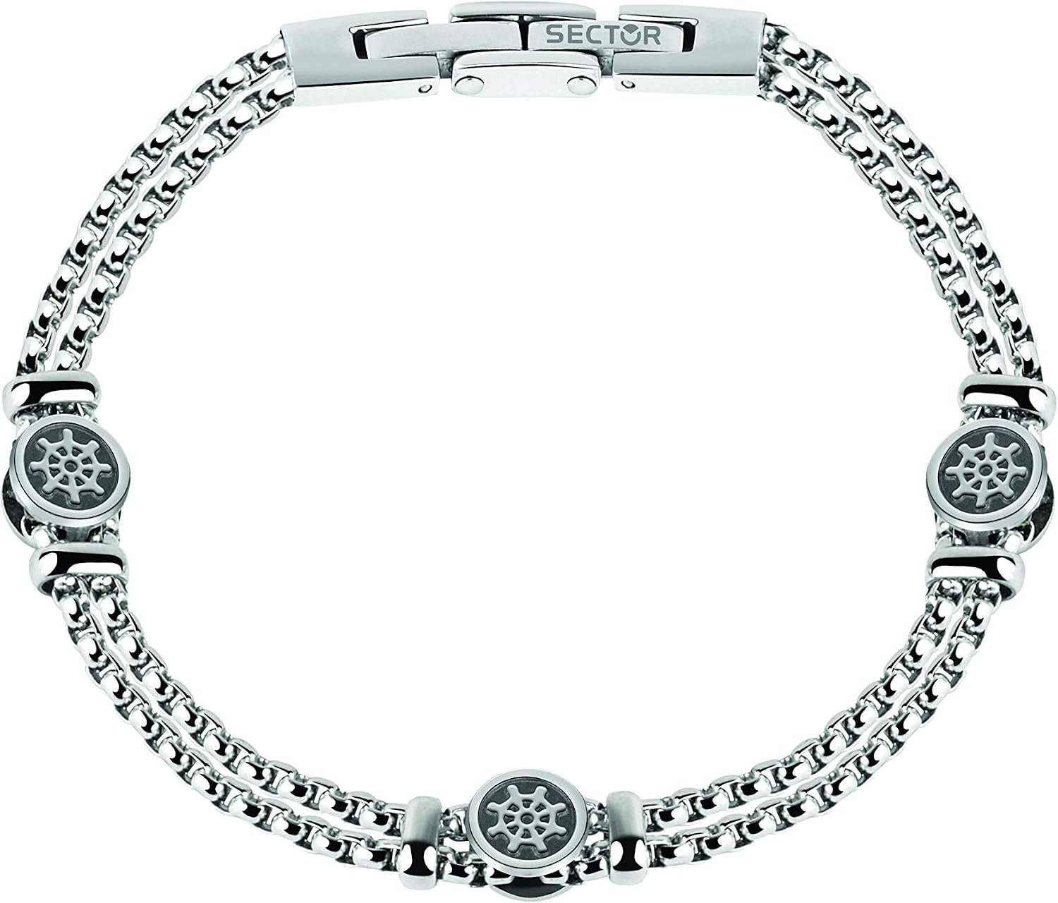 Detalle 2 de Sector Jewels SADQ34 Bracciale da uomo in acciaio inox Sector No Limits, 22 cm