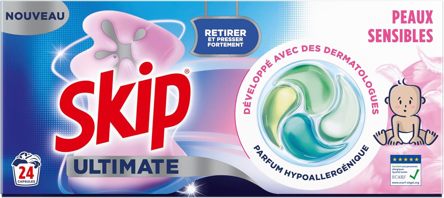 Thumbnail 1 de Skip Lessive Capsules Ultimate 4en1 Peaux Sensibles — pods hypoallergéniques pour un linge efficace à basse température