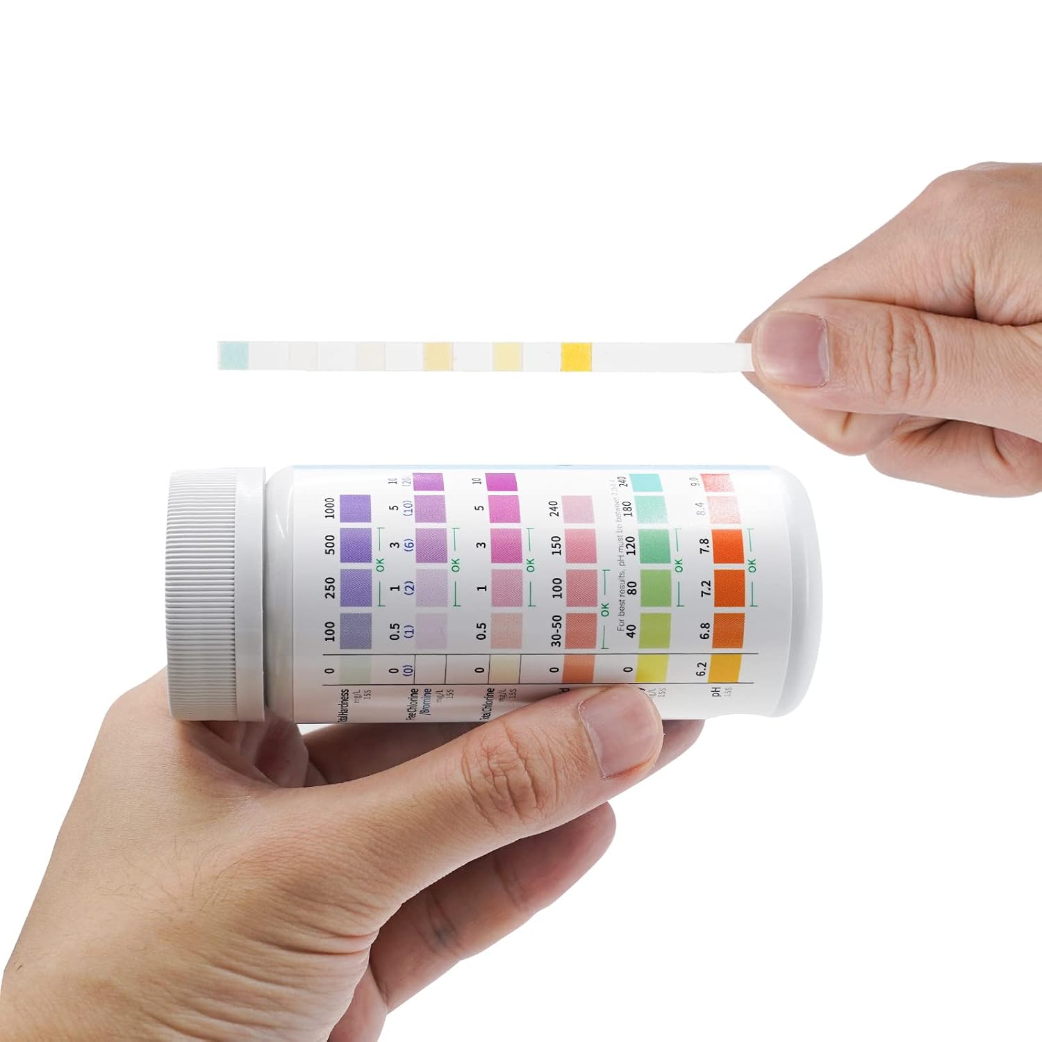 Detalle 1 de Cozii 7-in-1 zwembadteststrips voor pH, chloor en waterhardheid