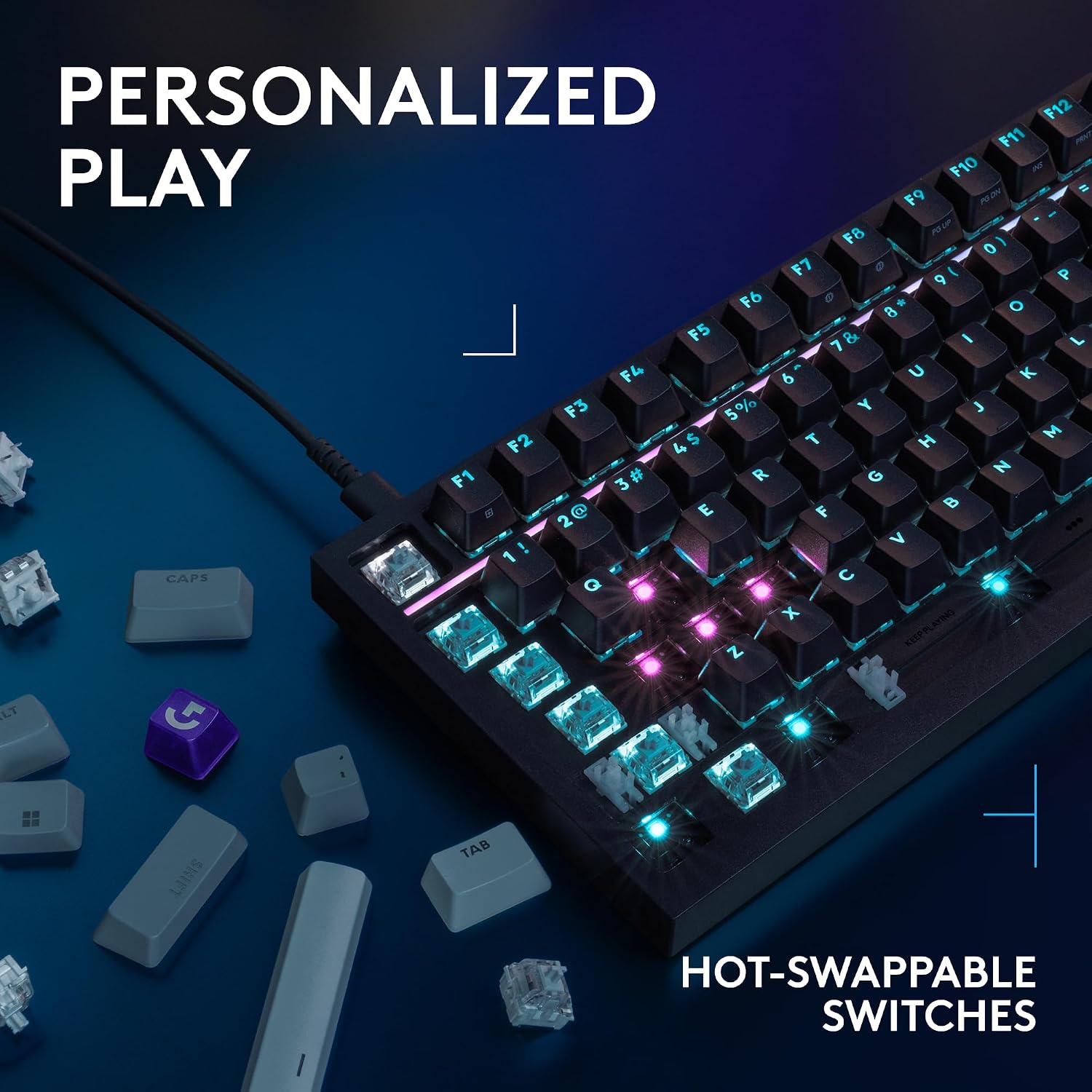 Detalle 2 de Logitech G316 X 98 Mechanical Gaming Keyboard, Tactile Switches, 8 kHz, RGB