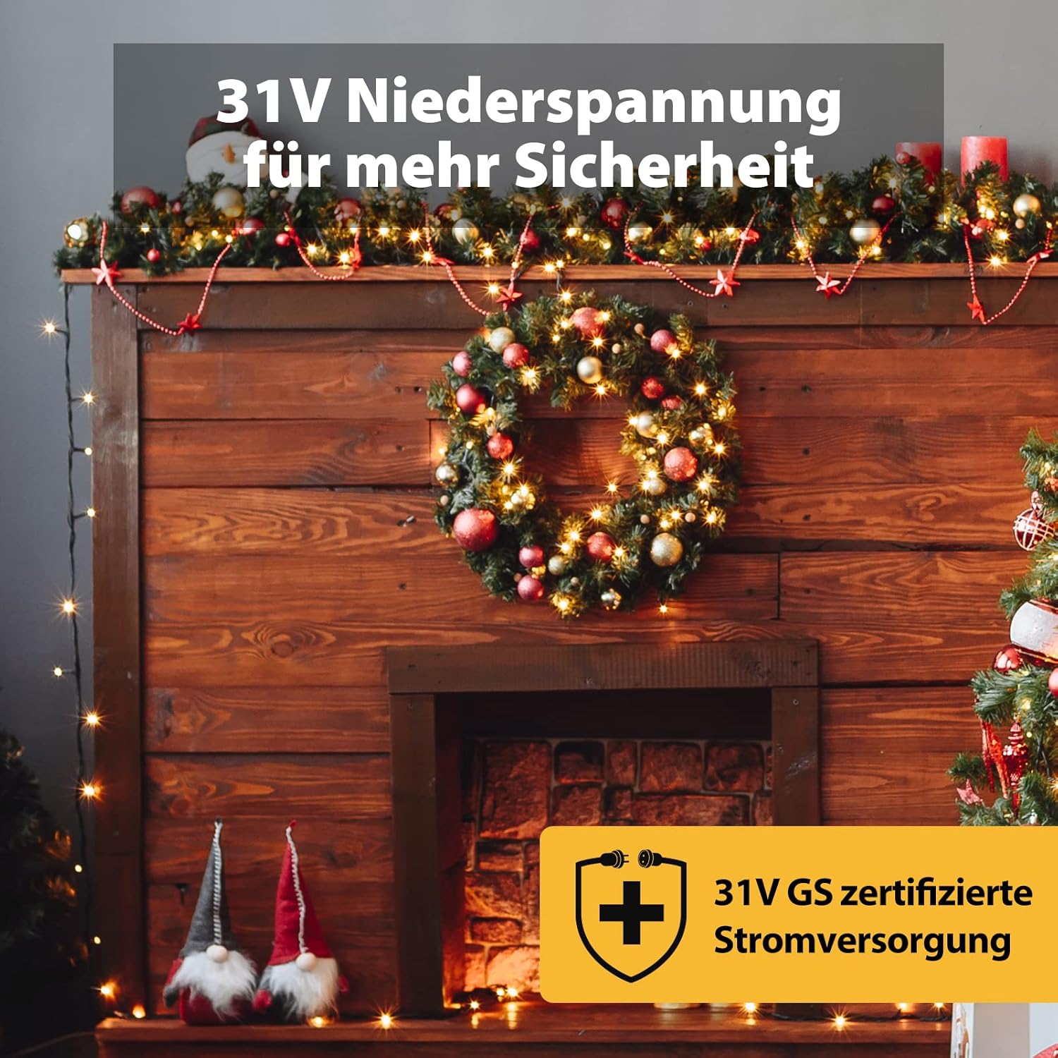 Thumbnail 3 de SALCAR Luci Natale — guirlande lumineuse de Noël extérieure imperméable avec télécommande, 80 m et 1330 LED