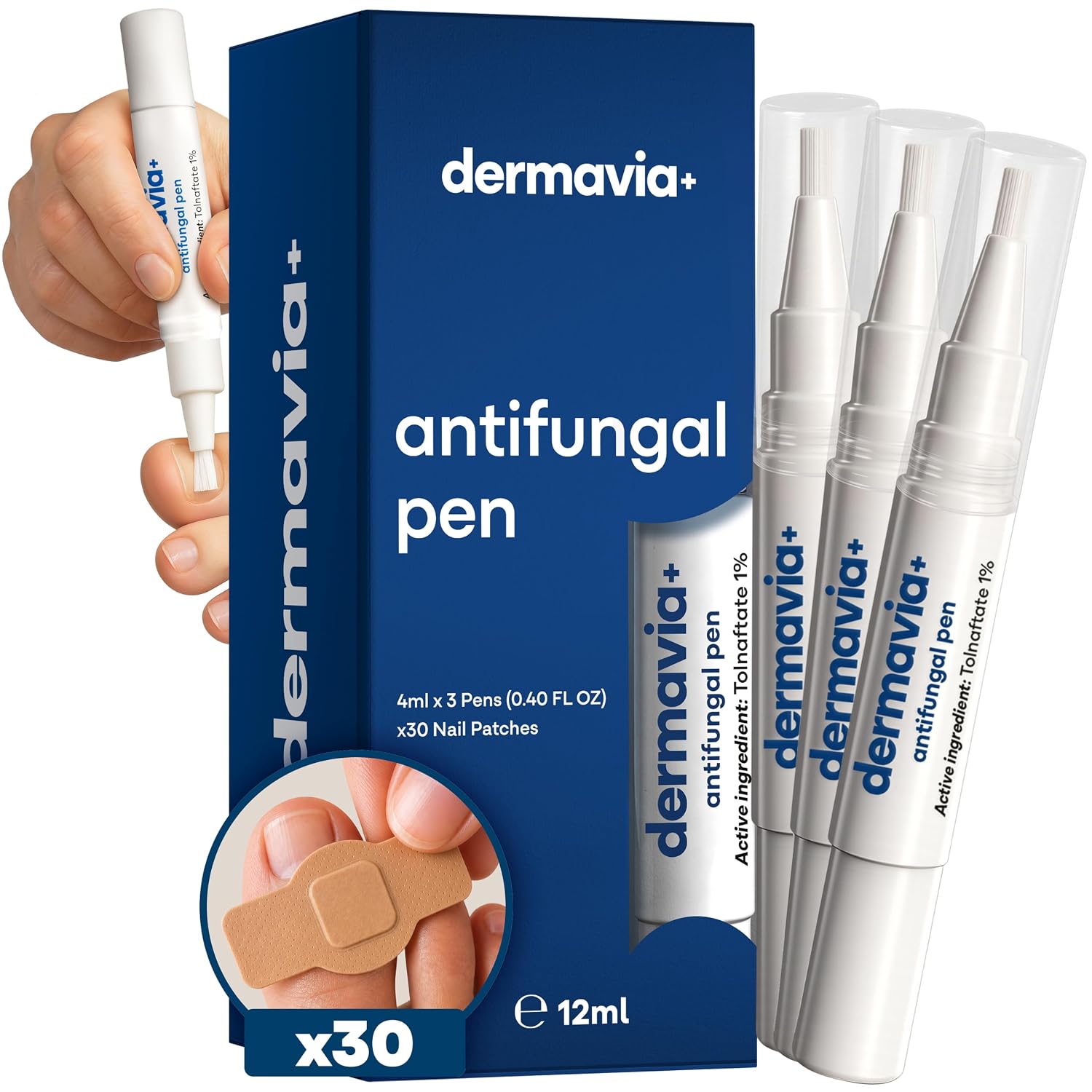 Detalle de DERMAVIA+ Toenail Fungus Treatment Pen with Tolnaftate and Tea Tree, 12 mL