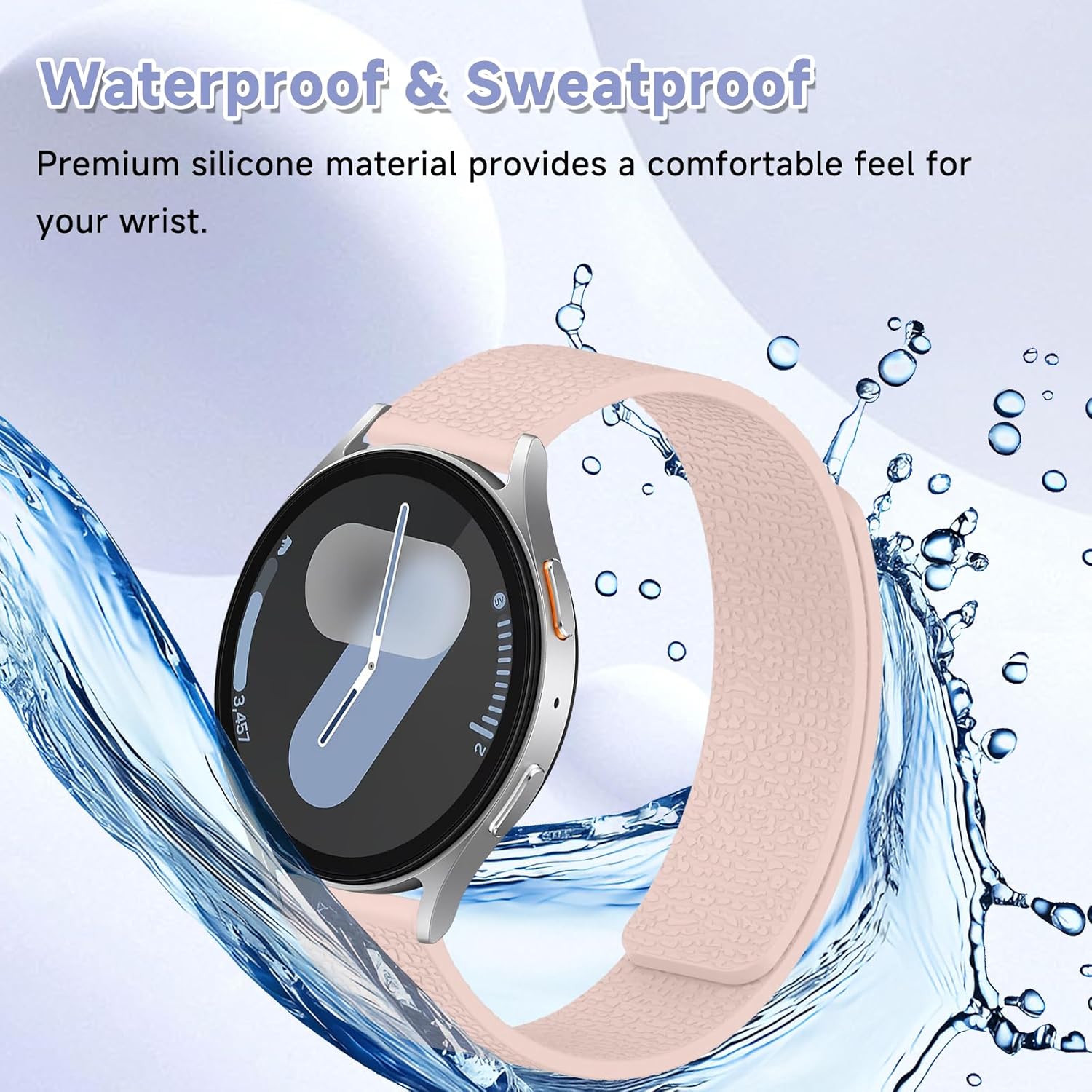 Thumbnail 4 de CiimWaa Magnet-Silikonarmband 22 mm (rosa) – Ersatzband mit Magnetverschluss für Smartwatches