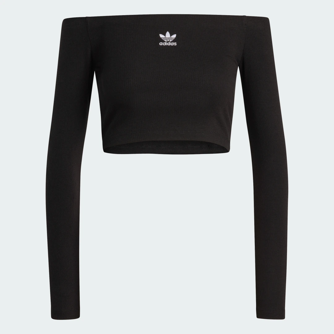 Detalle 2 de Camiseta manga larga con escote de barco de canalé Essentials - Adidas