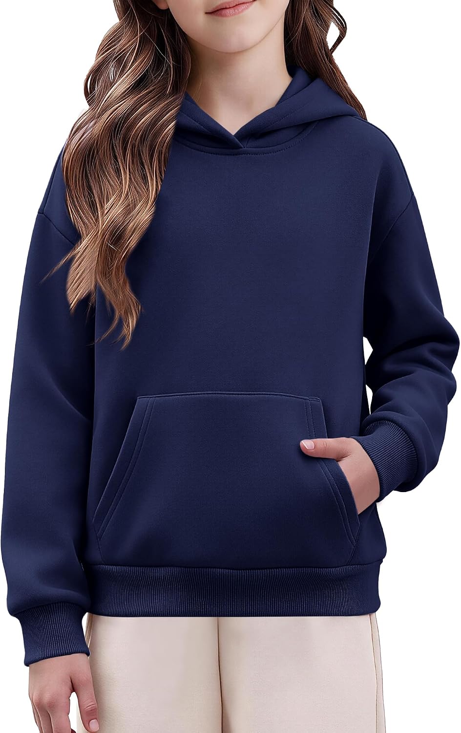Detalle de Hvididan Girls' Hoodie, Fleece-Lined
