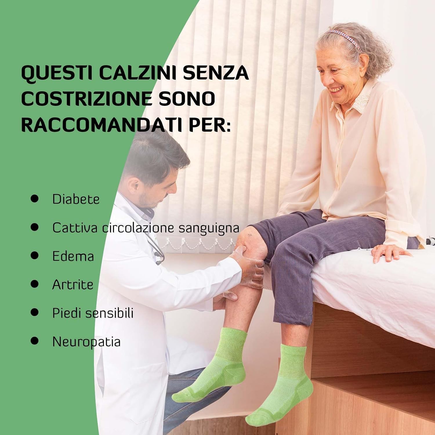 Thumbnail 6 de LOFIR Calzini diabetici in bambù senza cuciture e senza elastico (caviglia extra larga), 5 paia 39-46
