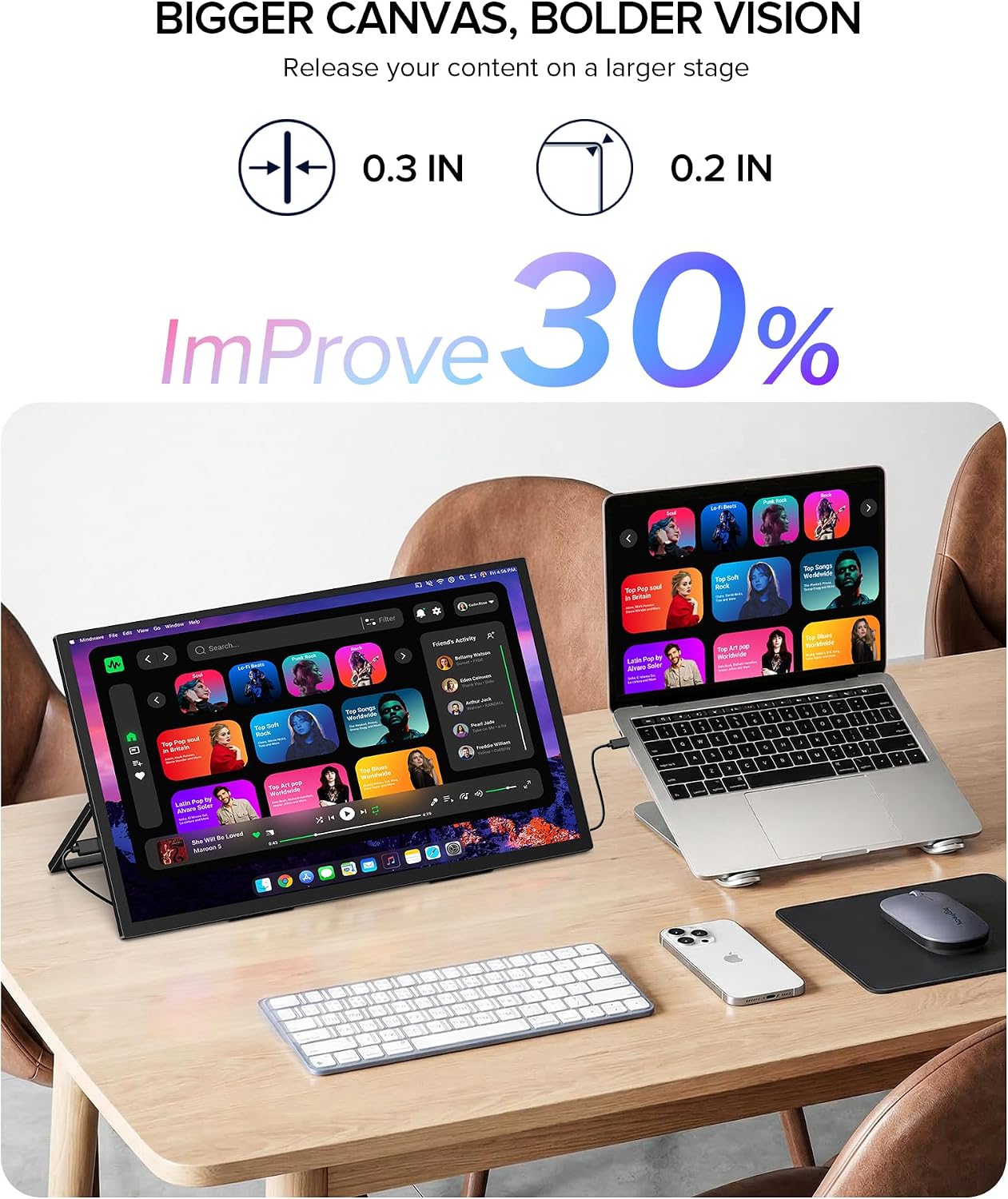 Detalle 2 de UPERFECT 18.5-inch 4K Portable Monitor with QLED Color, 60Hz