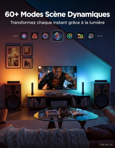 Thumbnail 7 de Govee Barre Lumineuse LED Intelligente pour TV – RGBICWW, Sync Musique et Commande Vocale