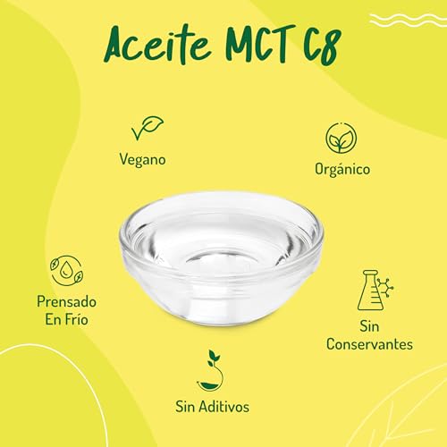 Thumbnail 3 de Aceite MCT C8 Orgánico Prensado en Frío - 1L 🥥