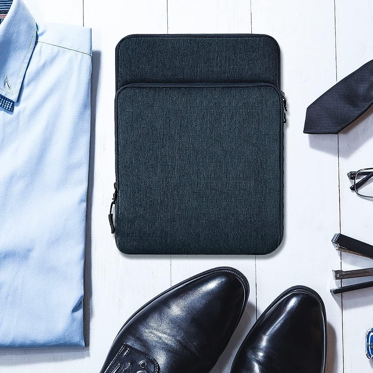 Detalle de TiMOVO 8-9 Zoll Tablet Tasche Indigo – Vielseitige Schutzhülle mit Mehrfachfächern