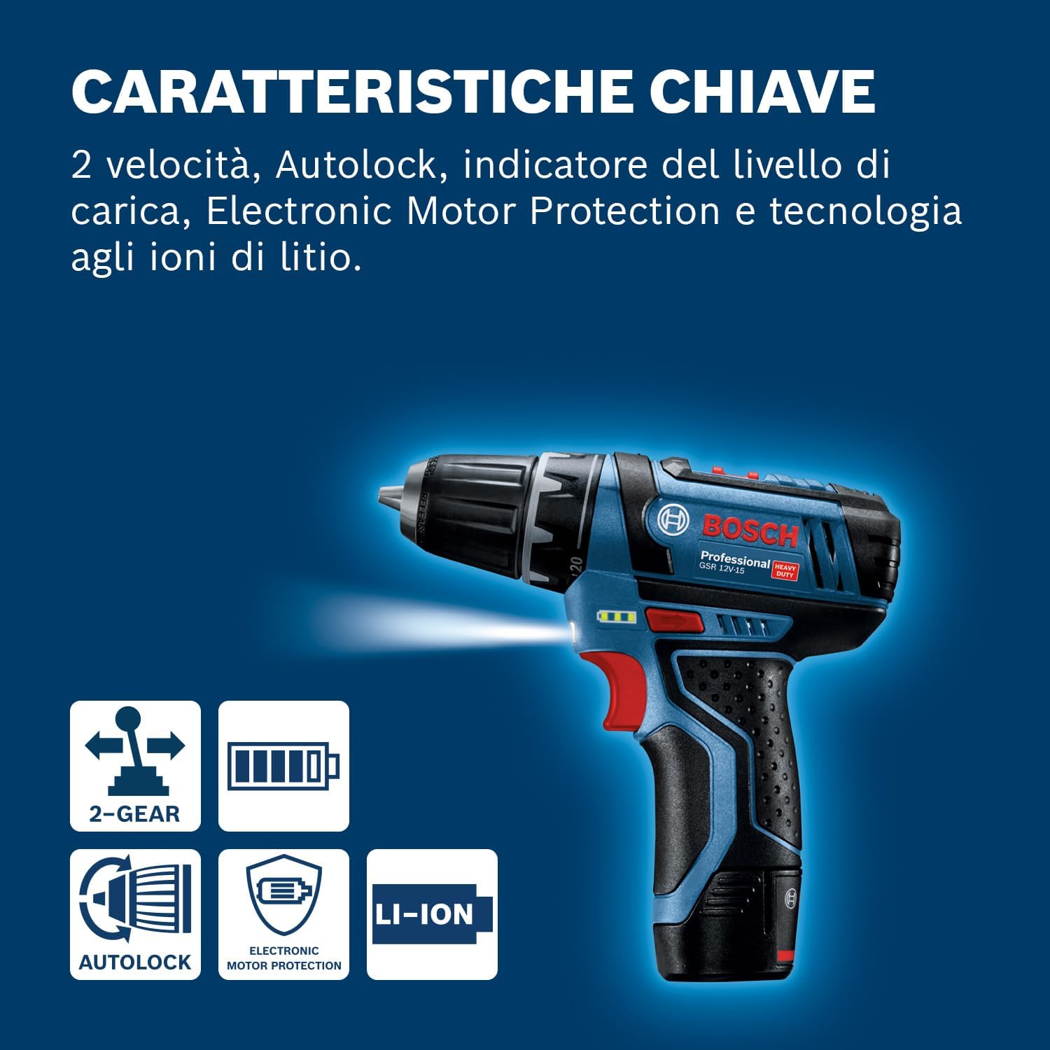 Thumbnail 5 de Bosch GSR 12V-15 Trapano Avvitatore 12V