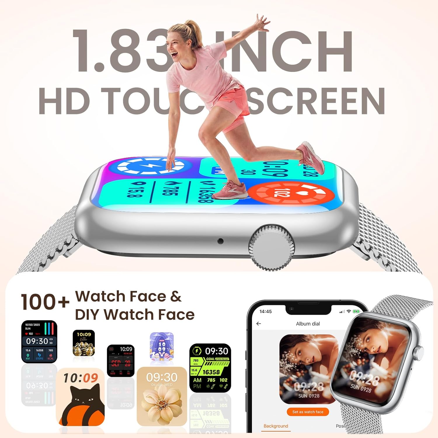 Thumbnail 2 de Women Smartwatch Fitness Tracker for Lady 1.83