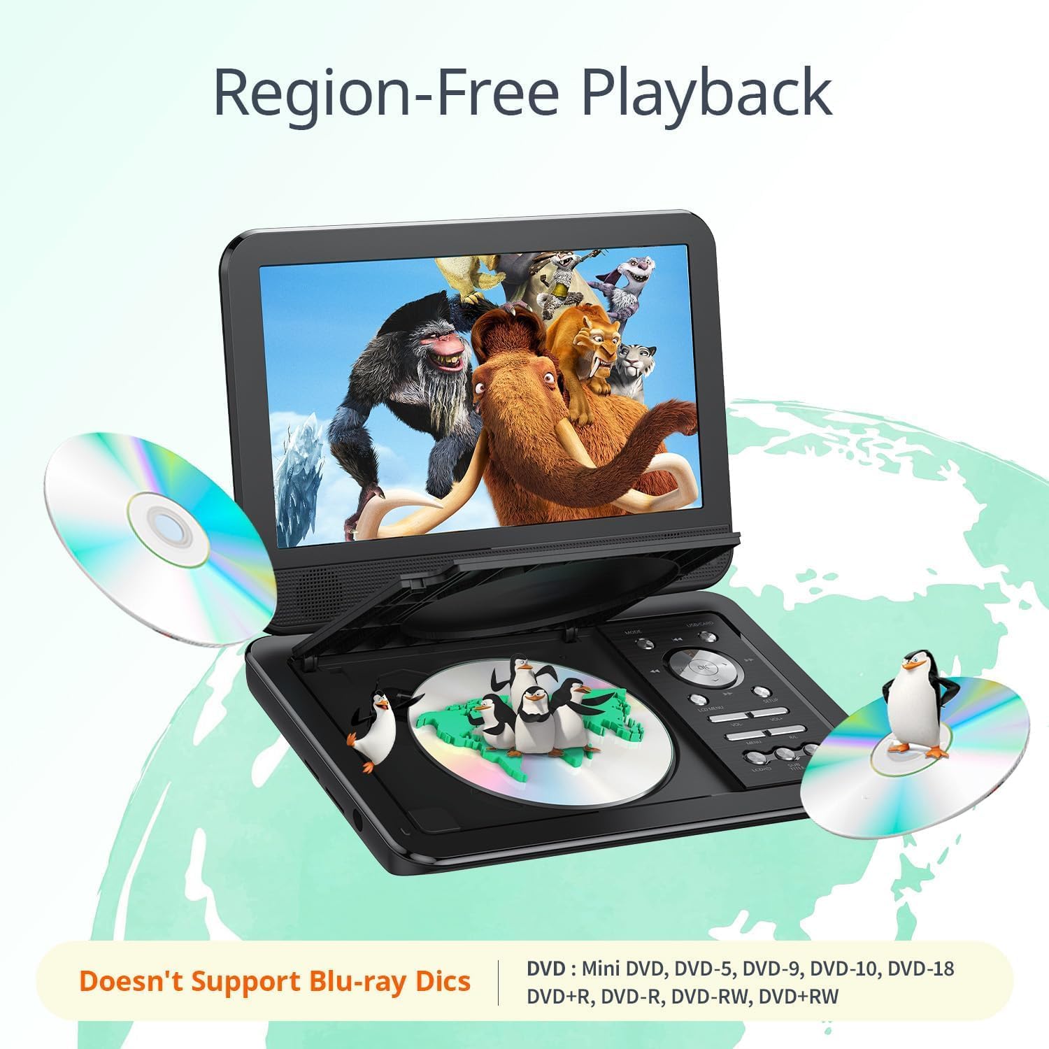 Detalle 2 de YOTON 12.5" Portable DVD Player with 10.5" screen 📀