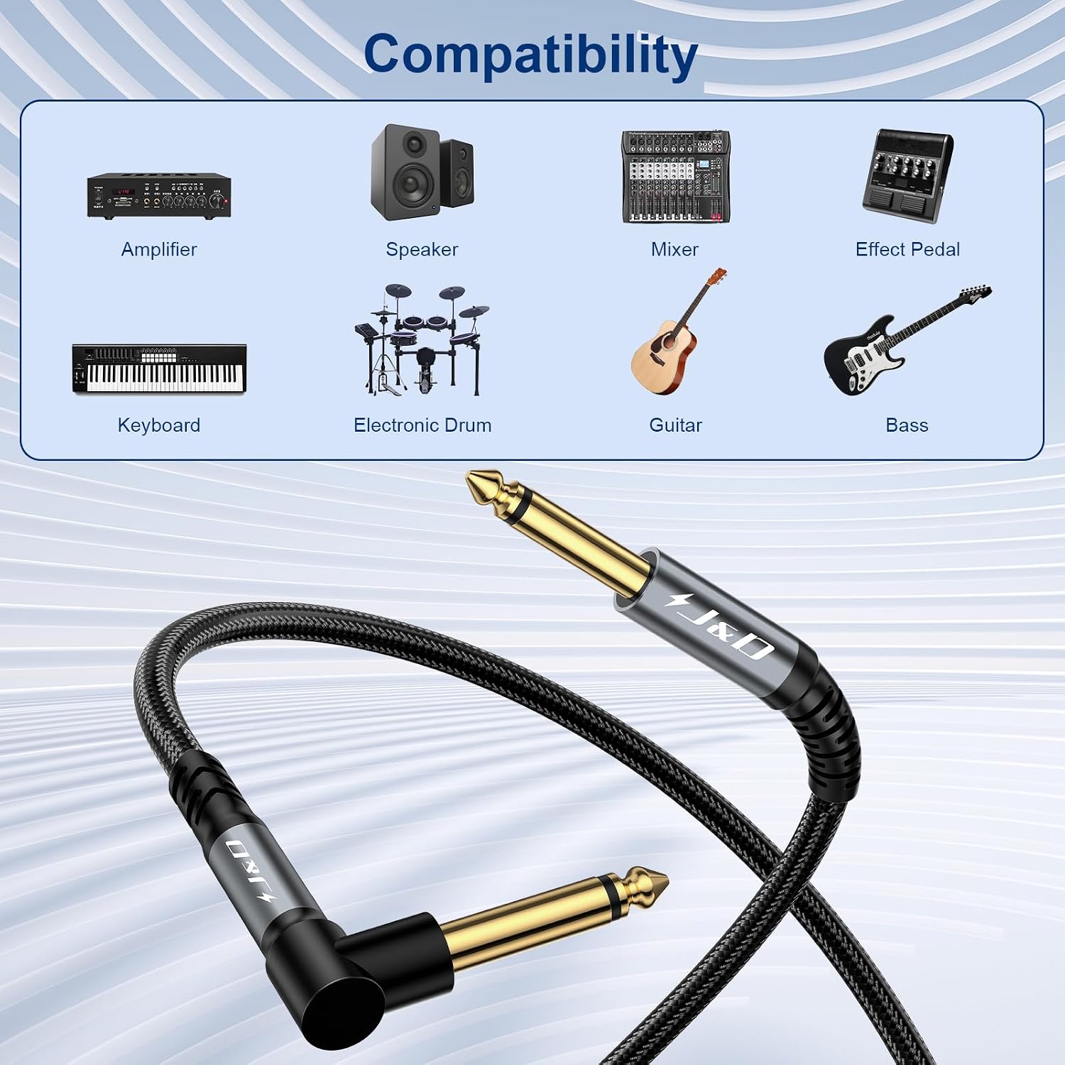 Thumbnail 4 de J&D Guitar Cable 15 Feet