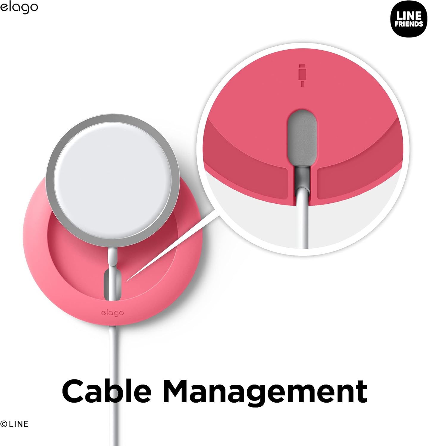 Thumbnail 2 de elago B&F MS Cover di ricarica wireless magnetica compatibile MagSafe (CHOCO) per iPhone 17/16/15/14/13/12