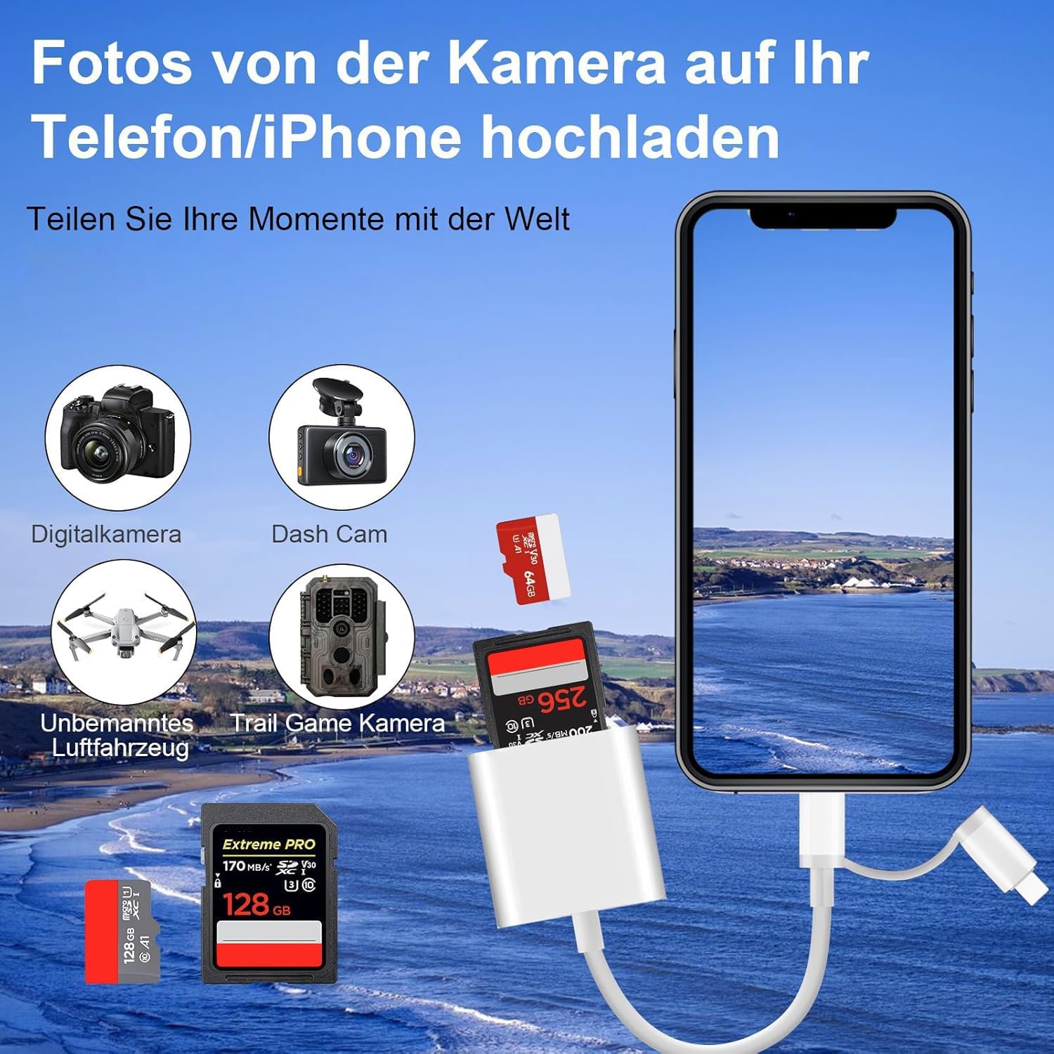 Detalle 2 de SD Kartenleser iPhone/USB‑C 2 TB