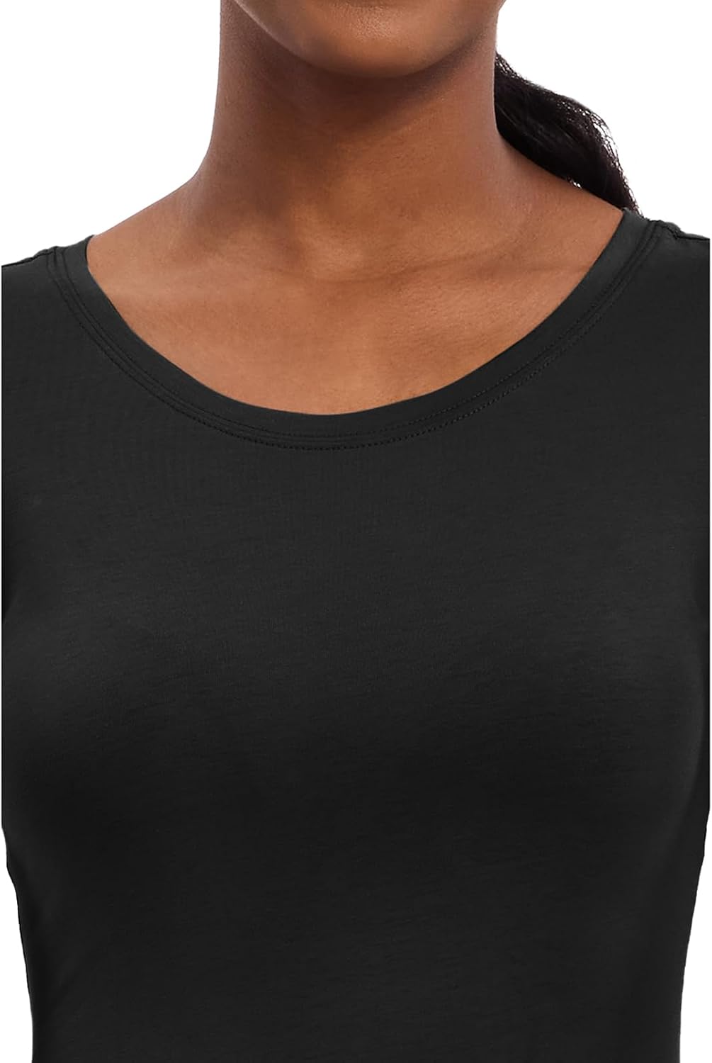 Detalle 2 de Healing Hands Melissa 5047 Long Sleeve Underscrub Top, Cotton Blend Knit