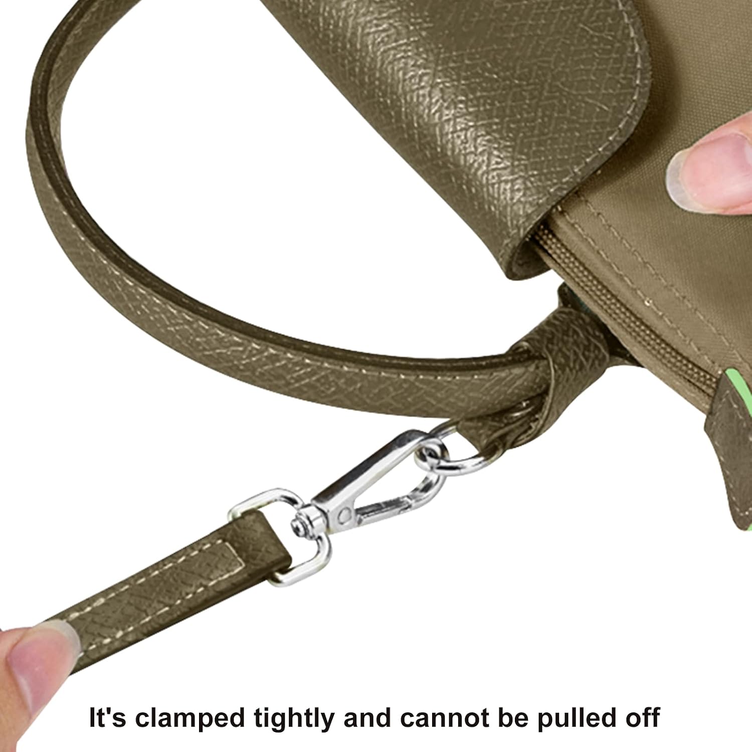 Detalle de jiesinlov Rindsleder Taschenriemen Umrüstsatz als Ersatzgurt für Le Pliage XS / Mini Pouch