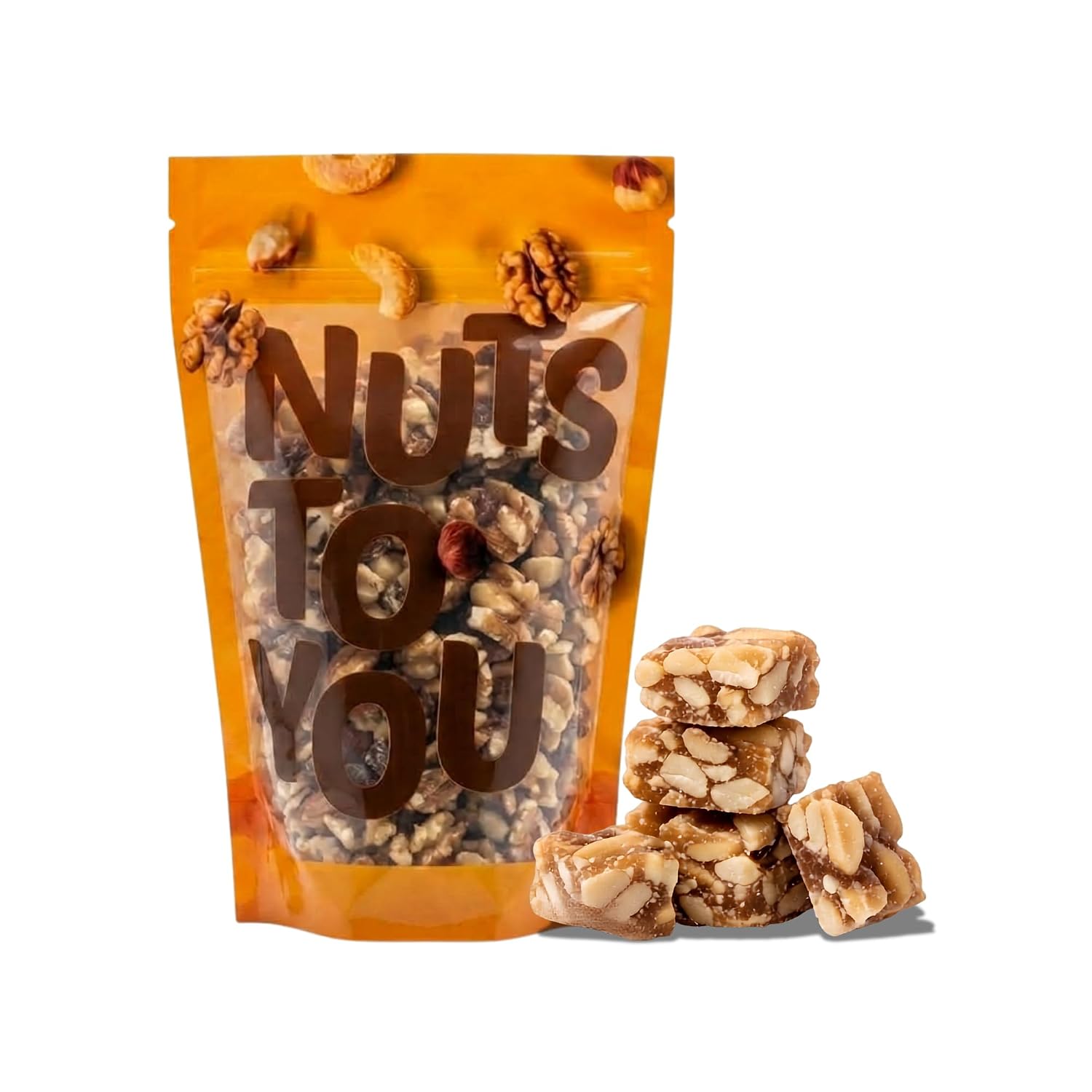 Detalle de Nuts to You 2LB Peanut Squares, Old-Fashioned Crunchy Candy