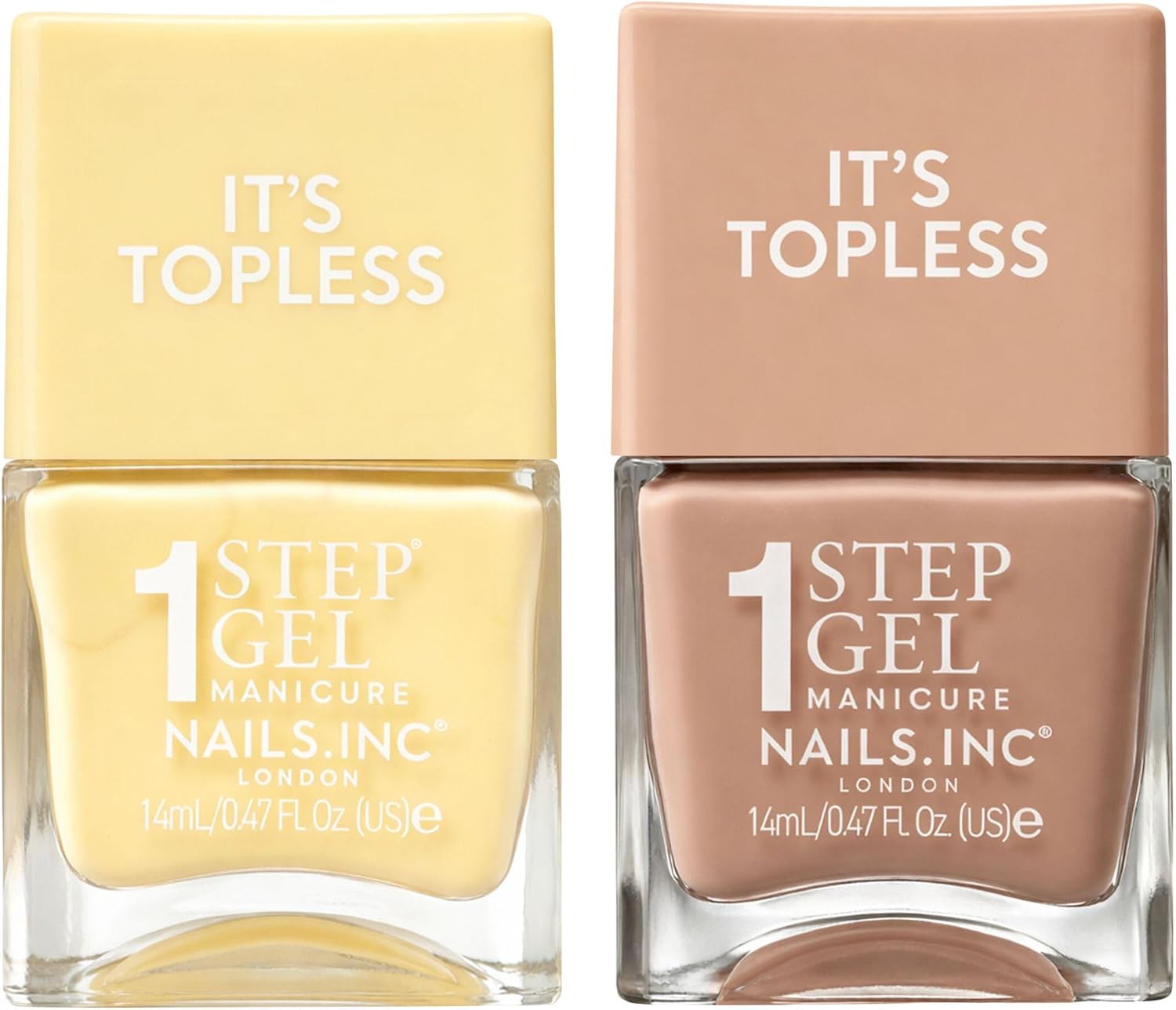Detalle de Nails.INC It's Topless Butter Crème Gel-Like Manicure Duo: 4-in-1 Gel Finish in Two Butter Shades