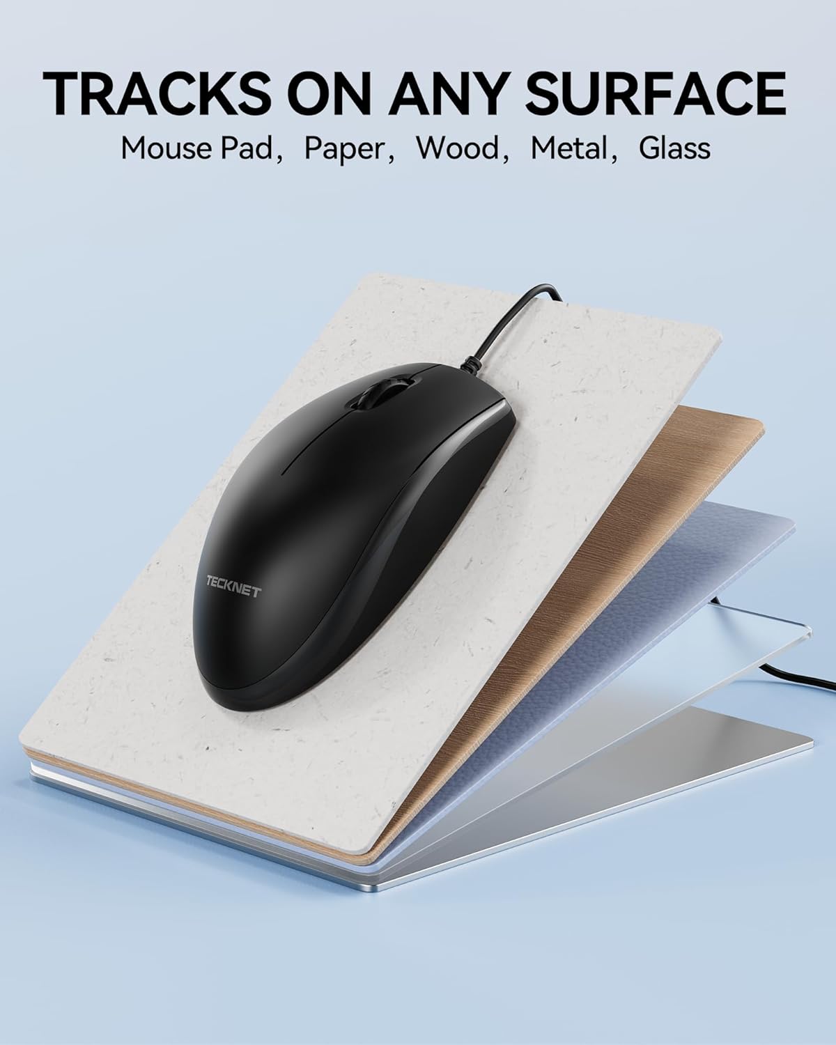Thumbnail 5 de TECKNET Wired Mouse: Ambidextrous, Quiet, Plug & Play USB Office Mouse