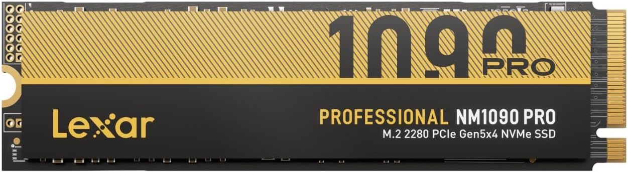 Detalle de Lexar NM1090 PRO LNM109P001T-RNNNG, SSD 1 TB PCIe 5.0 NVMe, do 14 000 MB/s
