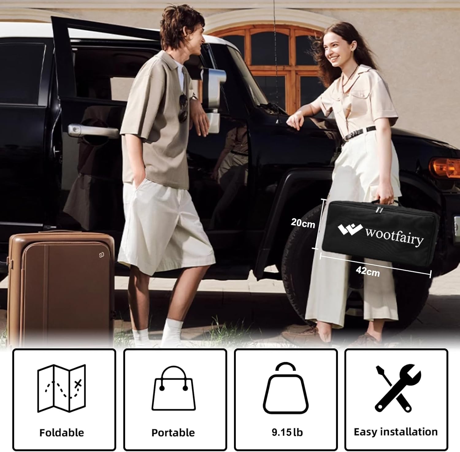 Thumbnail 3 de Wootfairy 120-inch Portable Foldable Projector Screen with Stand (16:9, 4K HD-ready)