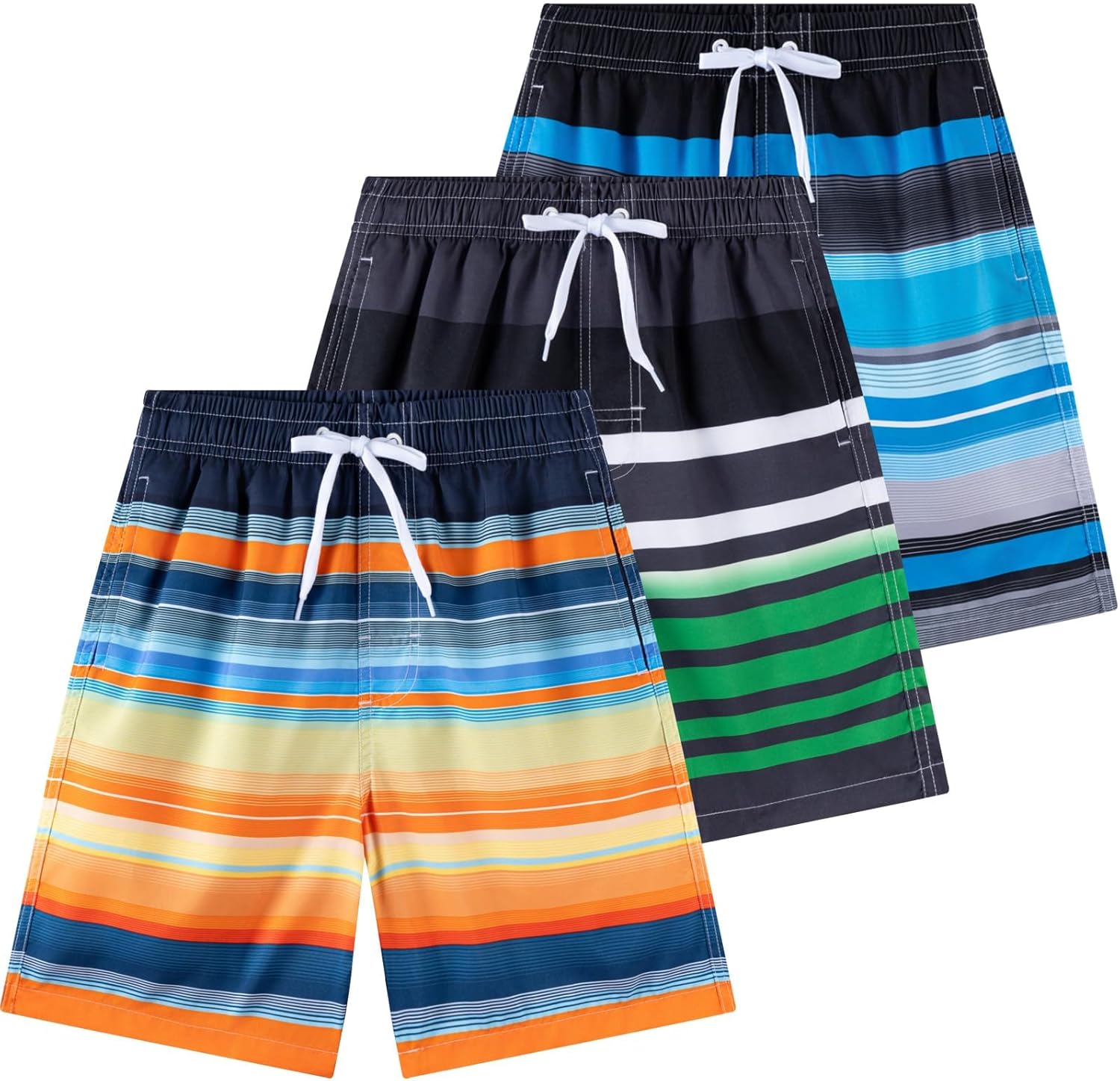 Detalle de Todbiccz Boys Swim Trunks 3 Pack: Quick-Dry, UPF 50+ Protection