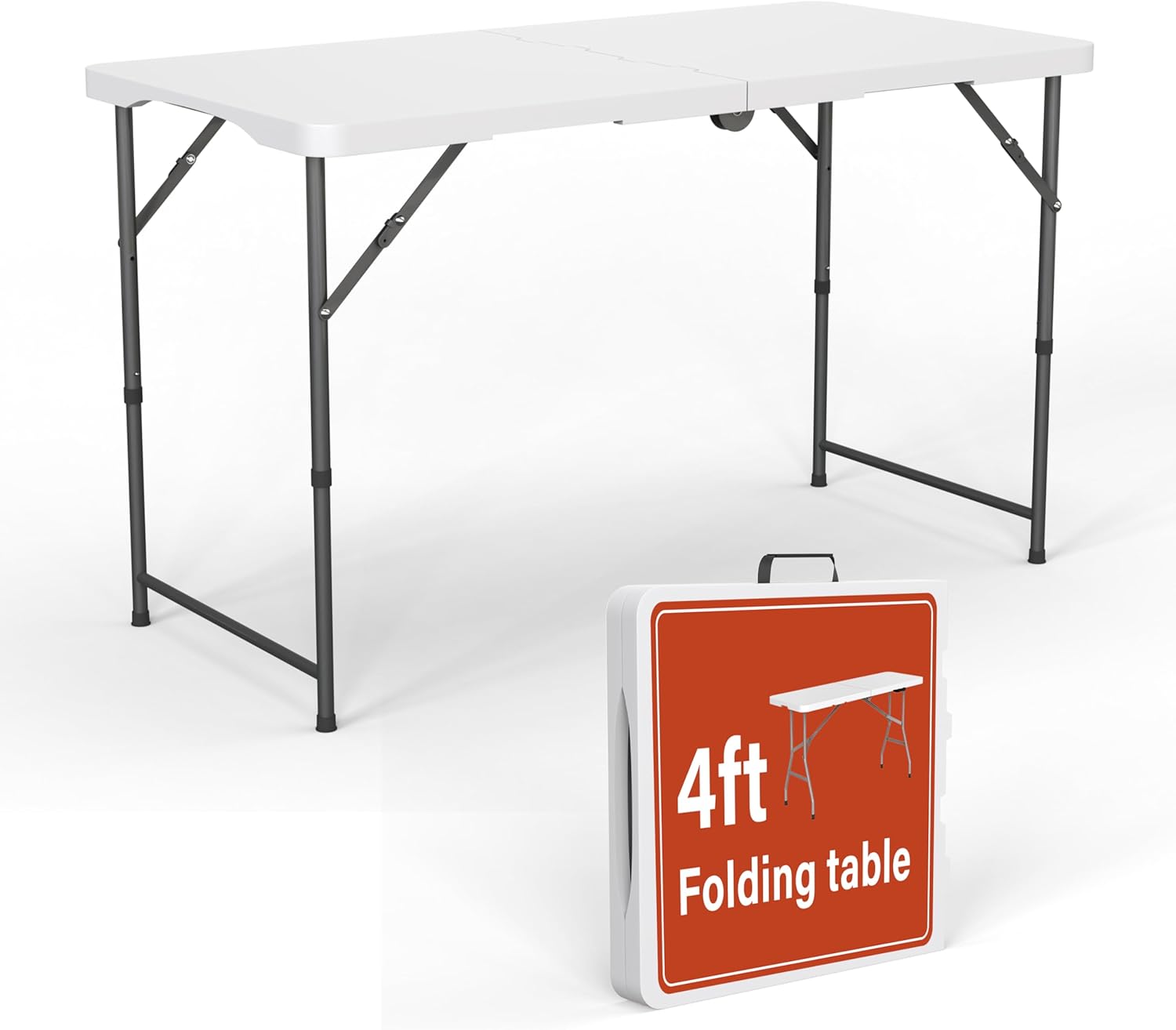 Trestle Table 6ft Heavy Duty Folding Table – 1.8m Outdoor Plastic Picnic Table