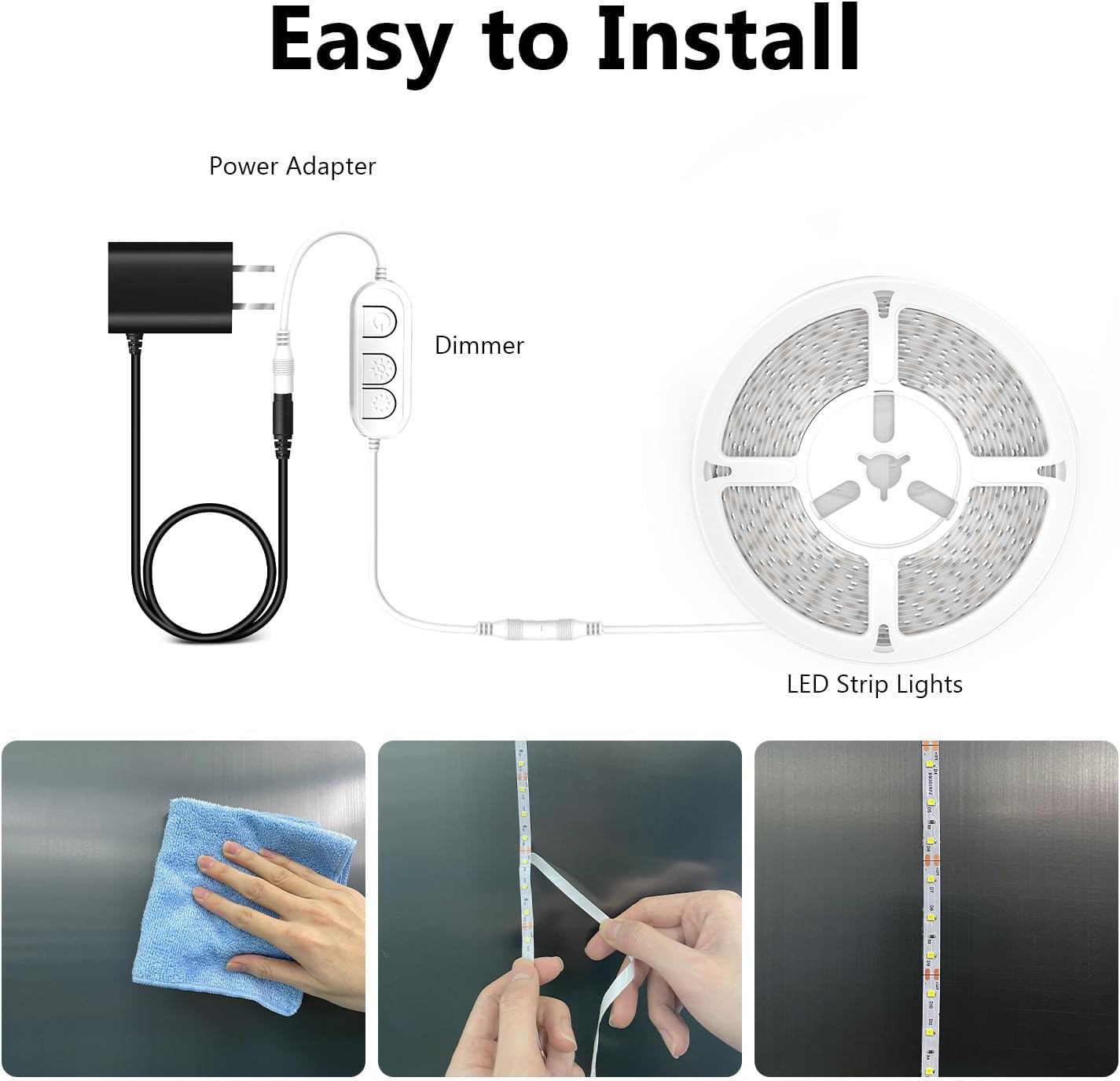 Detalle de Dalattin LED Strip Lights 100 ft