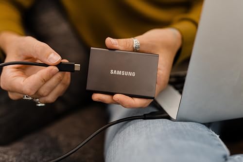 Detalle de Samsung SSD Externe T7 1 To gris titane (MU-PC1T0T/WW) – performance rapide et sécurité