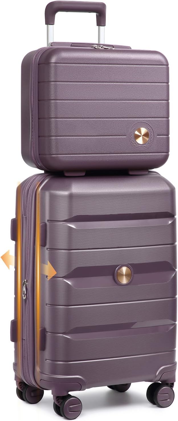Detalle de Sea choice Luggage Set with Vanity Case – 2 Piece Expandable Hard Shell Suitcase for Women