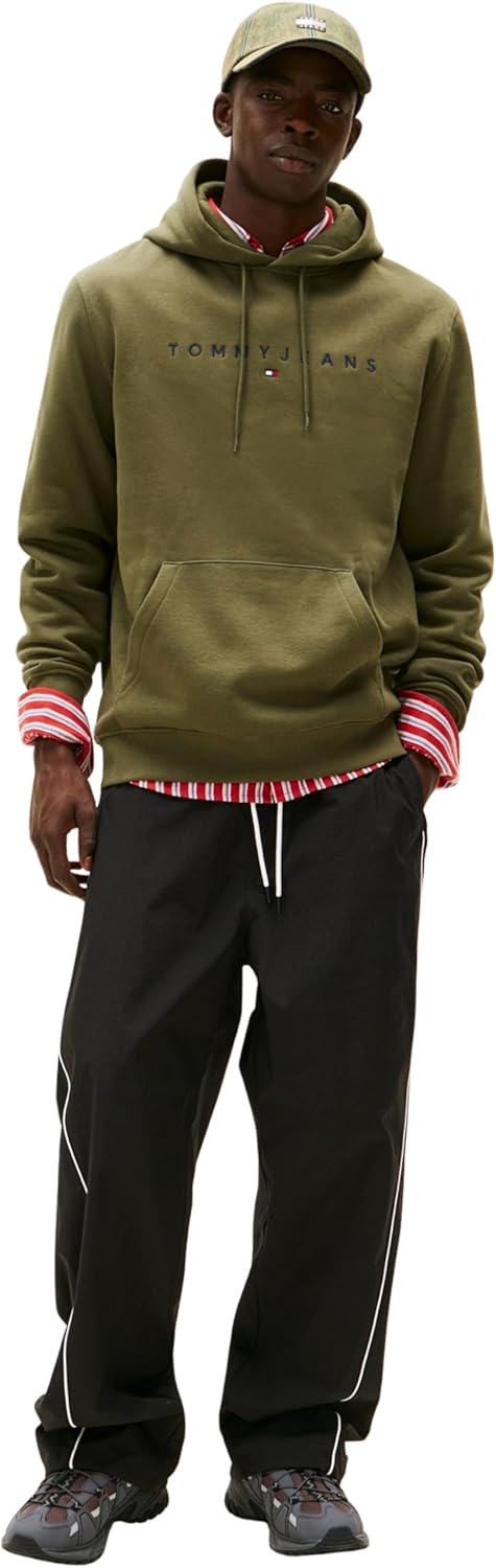Thumbnail 5 de Tommy Jeans felpa uomo Linear Logo con cappuccio in cotone felpato