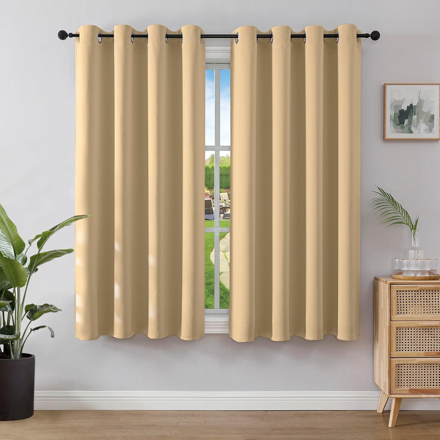Detalle de Joydeco Rideau Occultant 2 Pièces Beige