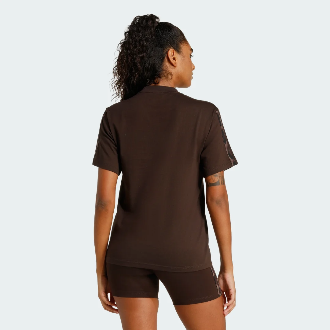 Thumbnail 1 de Camiseta de estampado de leopardo Seasonal Essentials 3 Stripes – Adidas