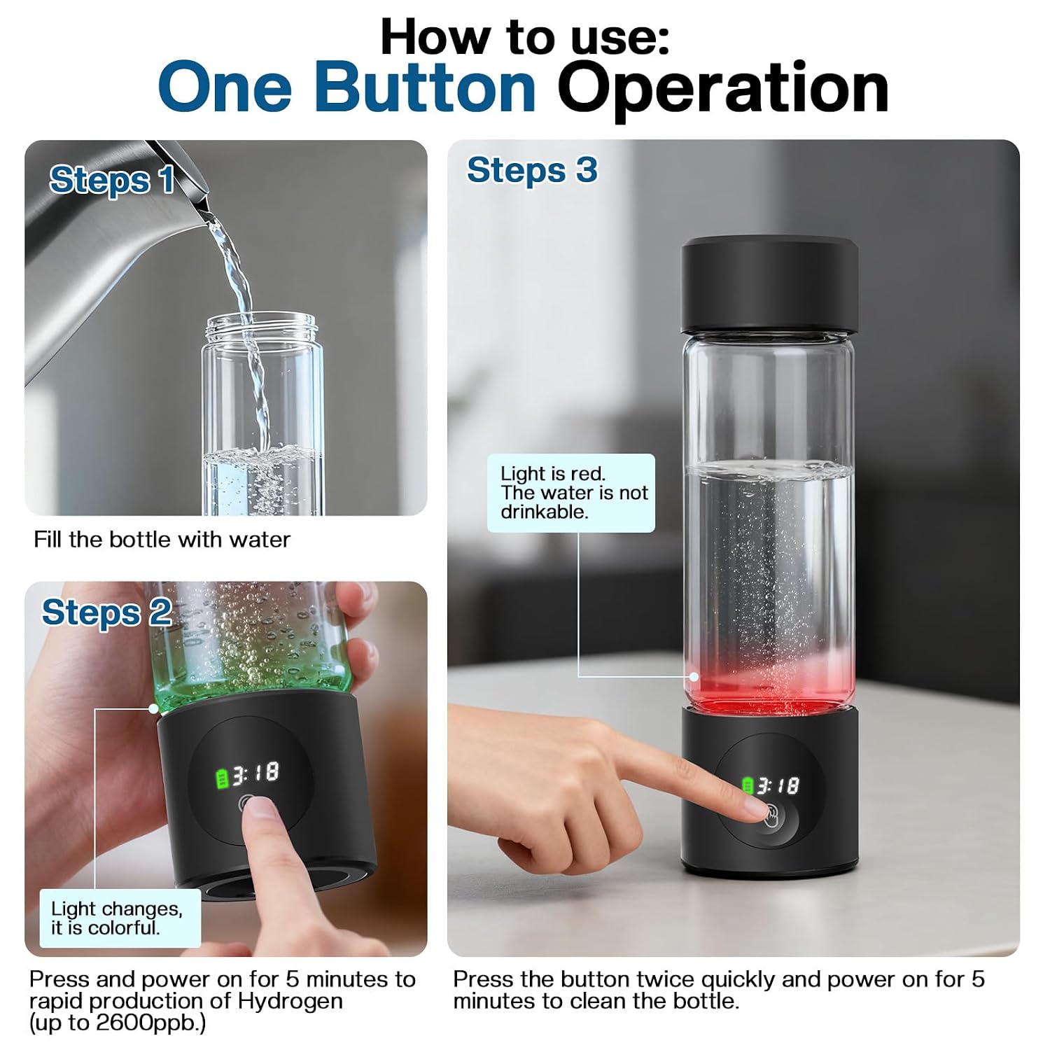 Thumbnail 6 de Fakllod Hydrogen Water Bottle 460 mL