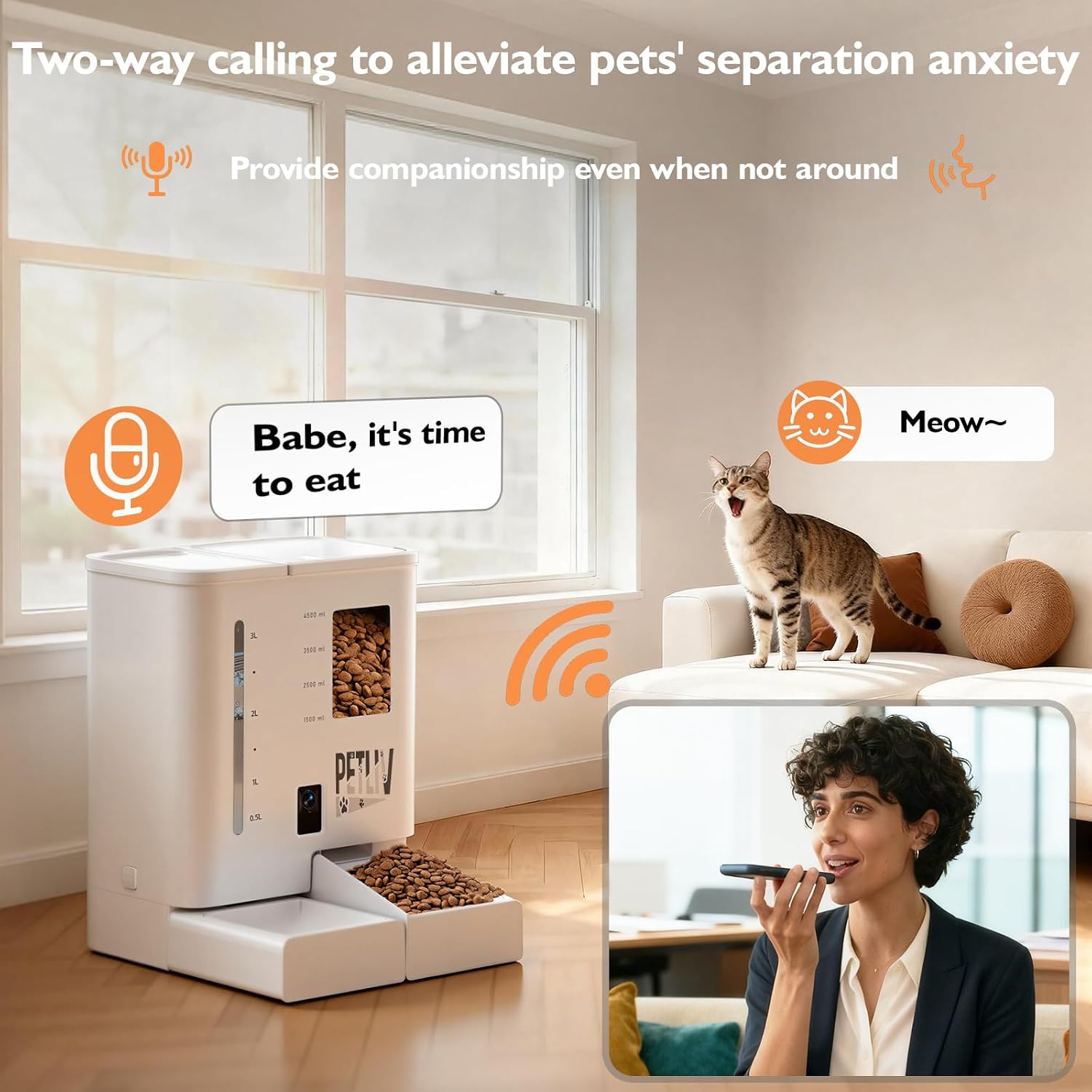 Thumbnail 5 de PETLIV Automatic Cat Feeder 5L with 2K Camera