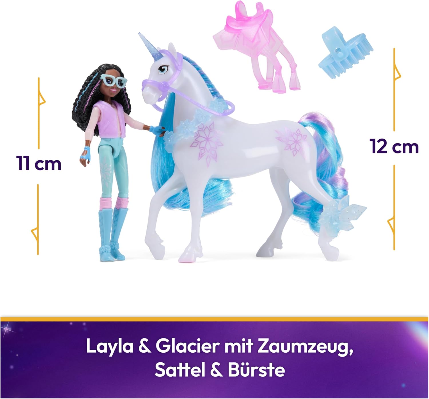 Detalle 2 de Unicorn Academy Layla und Einhorn Glacier Set Spielzeug đŽ