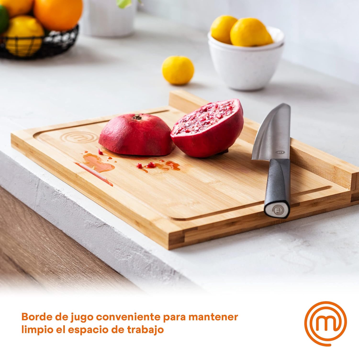 Thumbnail 4 de MasterChef Tabla de Corte de Bambú 🥘 Sostenible y Antideslizante