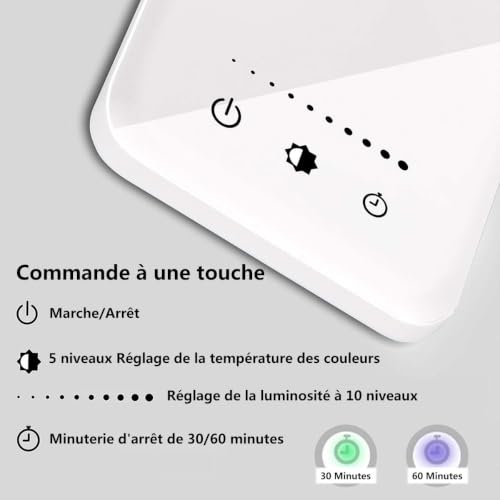 Detalle 2 de SLATOR Lampe de Bureau LED—DIMMABLE & Multicolore, USB, minuterie, et bras flexible