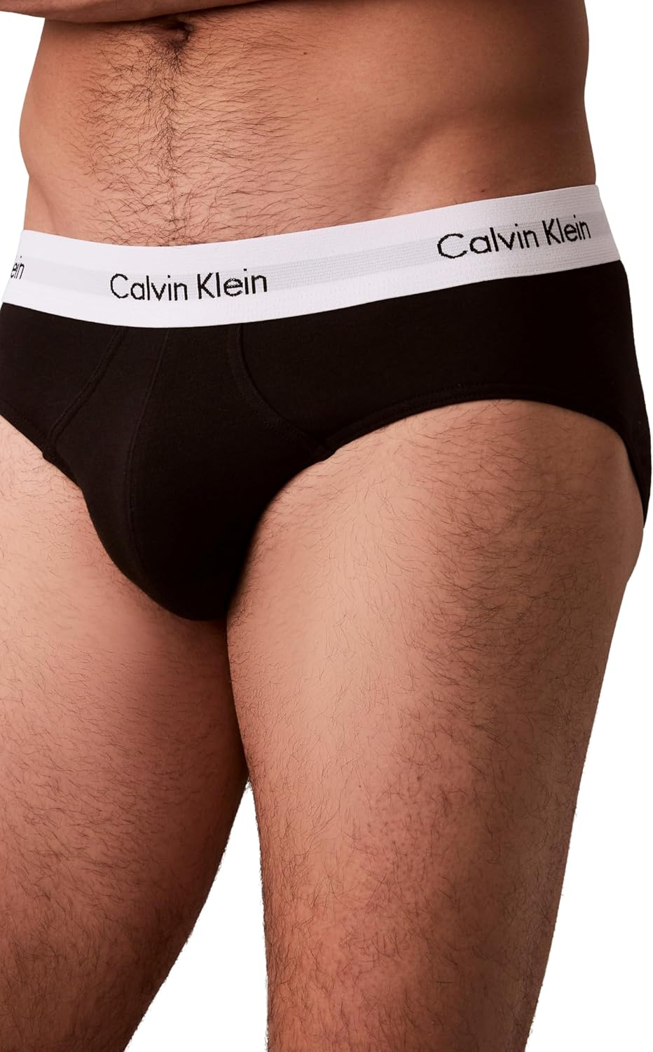 Detalle de Calvin Klein Herren 3er-Pack Slips 3P Hip Brief mit Stretch – Cotton Stretch, kurze Beinausschnitte