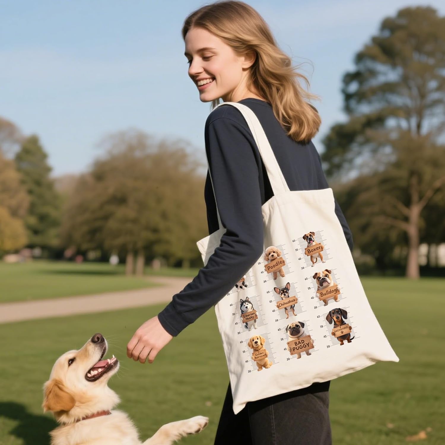Detalle 2 de ANATTASOUL Canvas Tote Bag: Durable, Foldable Reusable Carry for Everyday Use