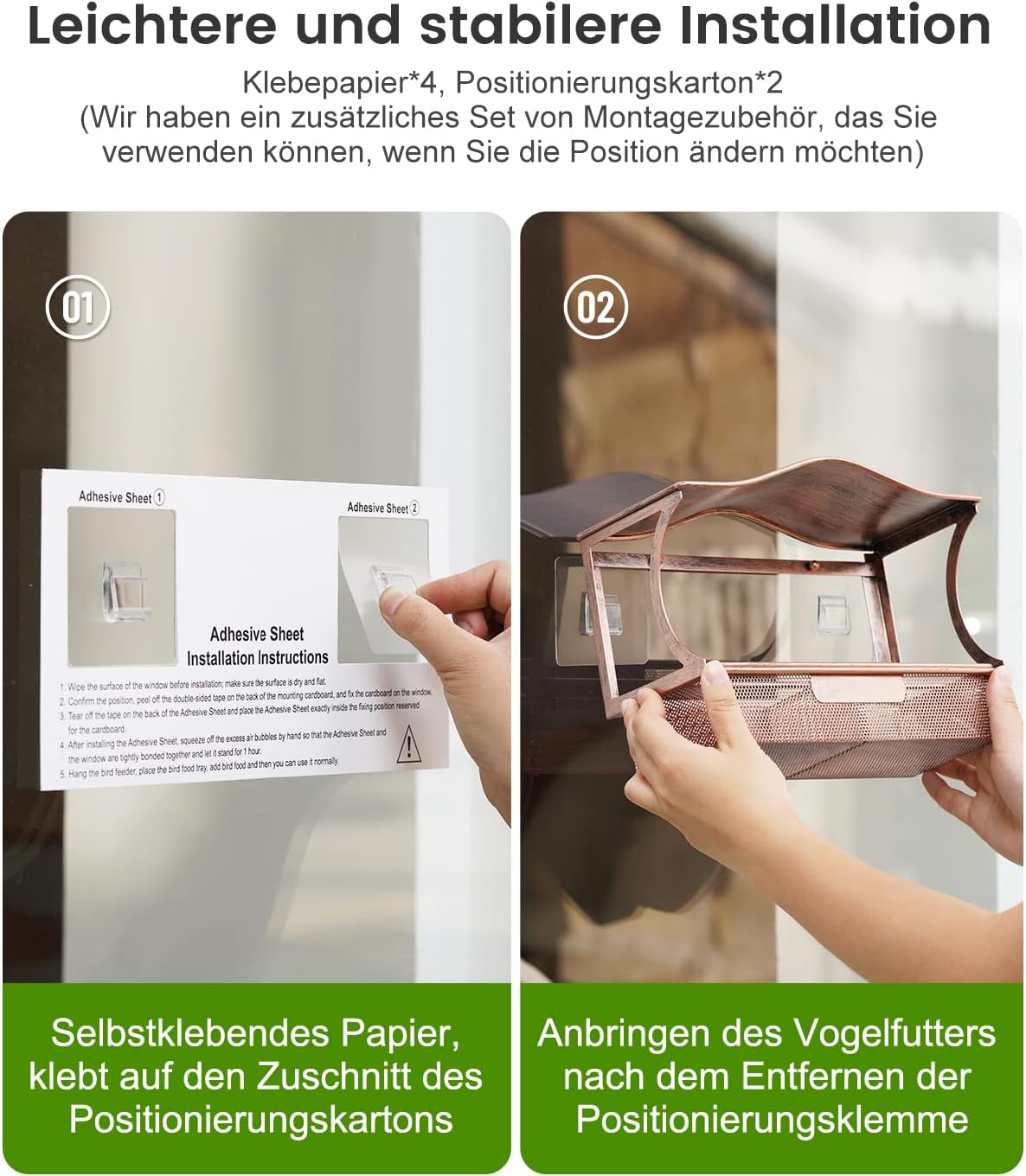 Detalle de HouseSapp Fenster-Vogelfutterhaus 0,8 kg đŠ